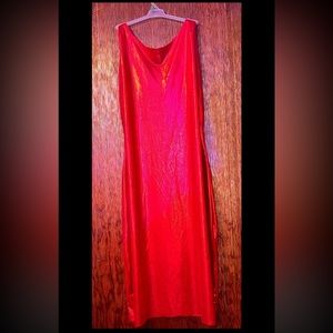 Red foil dress super comfortable reflective foil like material